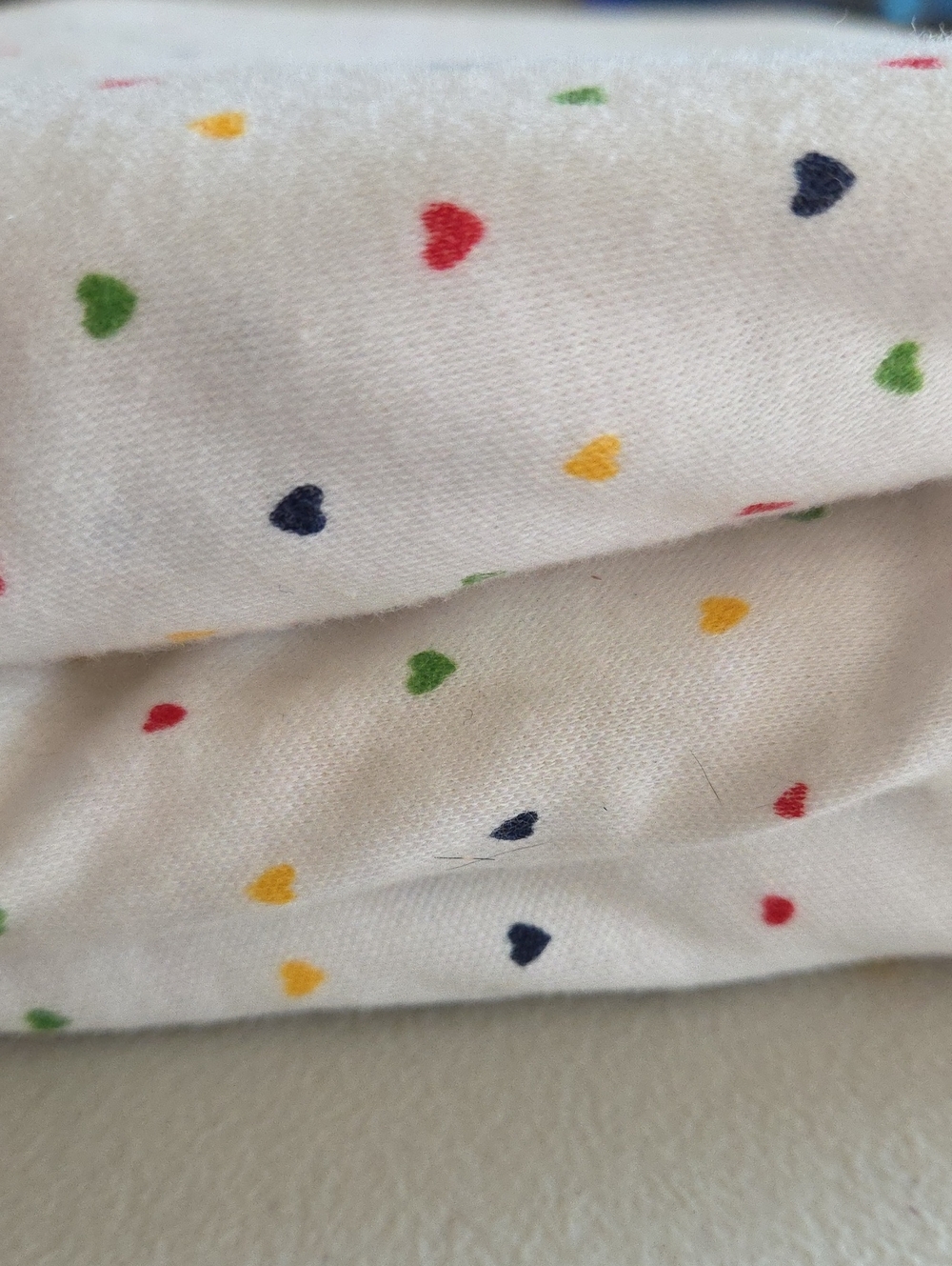 Hearts MULTI-COLOR Rainbow Colors Knit FABRIC 3.25 Yards